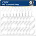 2 x XPCARE 30 Pcs Bird Scare Discs Set, Reflective Double-Sided Bird Reflectors Upgraded Discs Set Reflective to Scare Bird Like Woodpeckers Pigeons Ducks