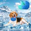 Dog Cooling Bandana  2 Pack Instant Chill Neck Scarf for Dogs, Summer Cooling Collar for Small Medium Large Pets, Reusable Breathable Nylon Ice Bandana for Outdoor Heat Relief (Medium)