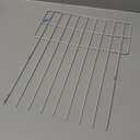 25 Panels Garden Fencing Animal Barrier, 17" X 13" Dog Dig Fence Barrier, 1.25in Gap Rustproof Metal Stakes Decorative Garden Fence, Ground Defense Border for Outdoor, Yard, Patio, White