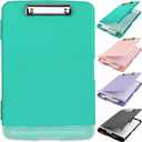 SFLHHDM Clipboard with Storage, Clip Boards 8.5x11, Plastic Clipboards with Pen Holder, Clip Board with Storage Compartments, Nurse Clipboard with Storage for Classroom, Student, Teacher (Mint Green)