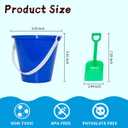 12 Pack 5'' Inch Sand Beach Buckets Pail with Beach Shovels,Sand Bucket Water Bucket for Beach Fun Great Summer Party Accessory