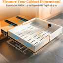 Pull Out Cabinet Organizer for Kitchen,Full Expandable Width 12"-19" Depth 16"-22" Cabinet Drawers Slide Out No Drill Adhesive,Cabinet Pull Out Shelves for Kitchen Pots Pans Spices 2Pack