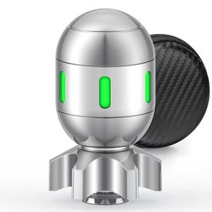 Atomic Bomb Fidget Spinner Toy, Glow in The Dark Desk Toy Decor, Metal EDC Fingertip Gyro, Stress Relief Gadget for Office Classroom, Novelty Gifts for Adults Dad Teens Men (with Carrying Case)