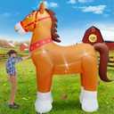 inslife Giant 9FT Tall Clydesdale Horse Inflatables Christmas Farm Spring Blow up Animals Outdoor Decoration Built-in 5 LED Lights for Large Party Lawn Holiday Outdoor Decor