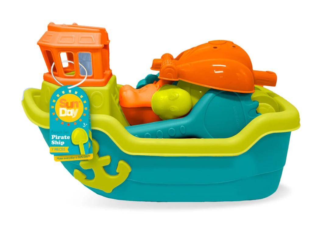 Sun Day Pirate Ship Beach Toy Set