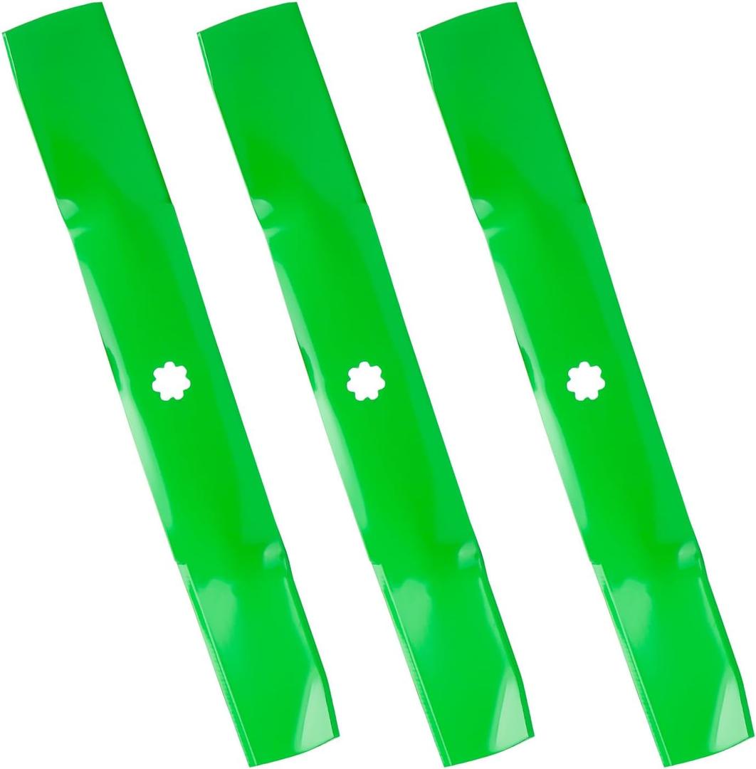 Lawn Mower Blades Medium Lift with 54 inch Decks Fits for GX21380 GY20684 GY20679 GY20686 SPM684375001 for John Deere D170 E180 G110 S180 190C LA150, 3 PCS