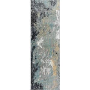 Gertmenian Modern Indoor Rug - 2x6 Runner, Non-Shedding & Stain-Resistant, Ideal for High Traffic Areas in Living/Dining Room, Bedroom, Office - Modern, Satori Gray, 29511