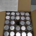 FINESSY Glass Spice Jars with Labels with Metal Lids and Shakers 24 Pack Set, 4oz Small Empty Air Tight Spice Containers with Labels, Clear Seasoning Containers Herb Bottles Kitchen Storage Organizer (24-pack | Modern Farmhouse Style)