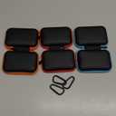 MOLOVA MOLOVA Earbud Case Portable EVA Carrying Case Storage Bag Cell Phone Accessories Organizer with Carabiner for Wireless/Bluetooth Headphones, SD Memory Card, Camera Chips (5 Pack, Rectangle) (A4-Rectangle-green+blue+red+orange+purple)