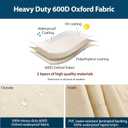 Patio Outdoor Sectional Cover-L-Shaped Patio Furniture Covers Waterproof Rip-Stop Anti-UV 600D Heavy Duty Outdoor Couch with 3 Air Vent Sofa Cover,Right 104''L (83''L) 32''D 31''H