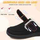 JOINFREE Toddler Slippers Warm Kids Girl Fuzzy House Mules Slippers Boys Wide Toe Slip On Moccasins Slipper Bedroom Memory Foam Home Clogs Shoes Indoor Outdoor Loafers (Black)
