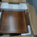 Small Nightstand with Drawers, Solid Wood Bedside Table, Narrow Walnut Nightstand for Bedroom (12")