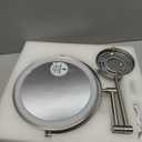 8.5 Inch Magnifying Mirror with Lights, Wall Mounted Makeup Mirror, Dual-Sided 1X/20X, Bright LED Lighting, Space-Saving Design for Bathroom & Vanity, Brushed Nickel