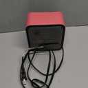 Amazon Basics Ceramic Space Heater, Portable Mini Heater for Office Desk, Indoor Use, 500W, With Tip-Over Protection, Lightweight 1.4 lbs, Pink, 5.9 x 3.2 x 6 inches