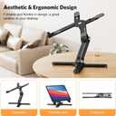 OMOTON 360 Rotating Laptop Stand Riser for Desk, Ergonomic Foldable Computer Stand Adjustable Height Angles for Collaborative Work, Easy Storage Fit Macbooks,All Laptops up to 16 inches, Black