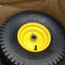 15" x 6.00-6" Lawn Mower Tires and Wheel, Set of 2 Front Tire with 3/4" Bushings, 15x6.00-6 Tire Compatible with John Deere Craftsman Cub Cadet Husqvarna Riding Mowers Lawn Tractors, 15 x 6.00-6" Pneumatic