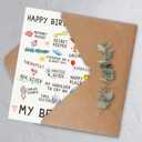 6 x Bestie Birthday Card,Best Friend Birthday Card Gifts for Women Sister, Bestie Birthday Gift, Friendship Birthday Card