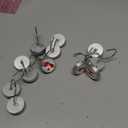 Halloween Help Me Scary Bloody Handprints Footprints Shower Curtain Hooks Set of 12 Rustproof Metal Shower Hooks for Curtains Rods Shower Curtain Rings for Bathroom Living Room Bedroom Decor (1.45x1.45x1.1 Inches)