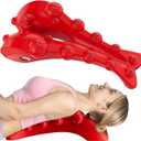 Trapezius Trigger Point Massager, Occipital Release Tool, Cervipoint Trigger Point Massager Silicone, Relieve Pain in The Diamond Shaped Muscles of The Neck and Upper Back (Cranberry)