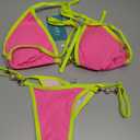 TASHEHE Women's Triangle Thong Bikini Set Sexy String Brazillian Two Piece Swimsuit Cute Bikini Bathing Suit
M Size