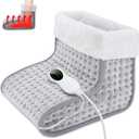 CYFIE Feet Warmers, Under Desk Foot Warmer for Women Men, Electric Heating Pad, 10 Level Heating 3 Level Timer with Auto Shut-Off, Winter Warmer for Home, Office, Indoor (Light Grey)