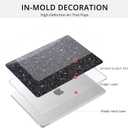 Anban Compatible with MacBook Air 13 inch Case M5 2026 2025 2024-2022 M4 M3 M2 A3449 A3240 A3113 A2681, Glitter Plastic Hard Shell+Keyboard Cover+Screen Protector for MacBook Air 13.6 inch Case, Black