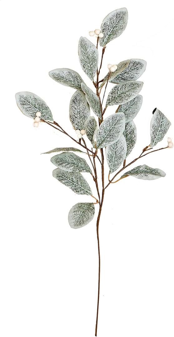 Worth Imports Magnolia Spray with Leaves & White Berries, 28"