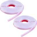 Tondiamo 2 Roll Shower Door Side Seal Strip 196.8 Inch Glass Frameless PVC Bulb Shower Door Bottom Adhesive Seal for Gap Edge Trim Gasket Sweep