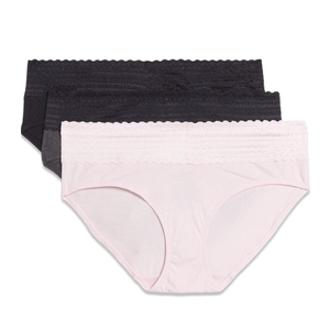 Warner's womens Blissful Benefits No Muffin 3 Pack Hipster Panties 3Pack L