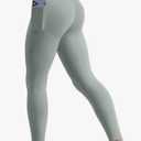 QUEENIEKE Bareluxe No Front Seam Leggings with Pockets for Women Tummy Control 25" - High Waisted Buttery Soft Yoga Pants, Medium