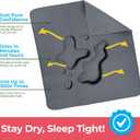 Utopia Bedding Washable Underpads 34" x 36" (Pack of 4), Waterproof Reusable Heavy Absorbency Incontinence Bed Pads for Adults, Kids, Elderly and Pets, Bedwetting Pads for Sofa and Couch (Grey)