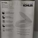 KOHLER 25875-0 Hyten 3" Height, Elevated Soft Close Elongated Toilet Seat, Contoured Seat with Grip-Tight Bumpers, Quick-Attach Hardware, No Slam Toilet Seat, White