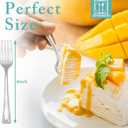100 PCS Silver Mini Forks Heavy Duty, 4 inch Silver Plastic Fork, Mini Forks for Appetizers, Dessert Fork Disposable, BPA Free, Food Safe, Suitable for All Occasions