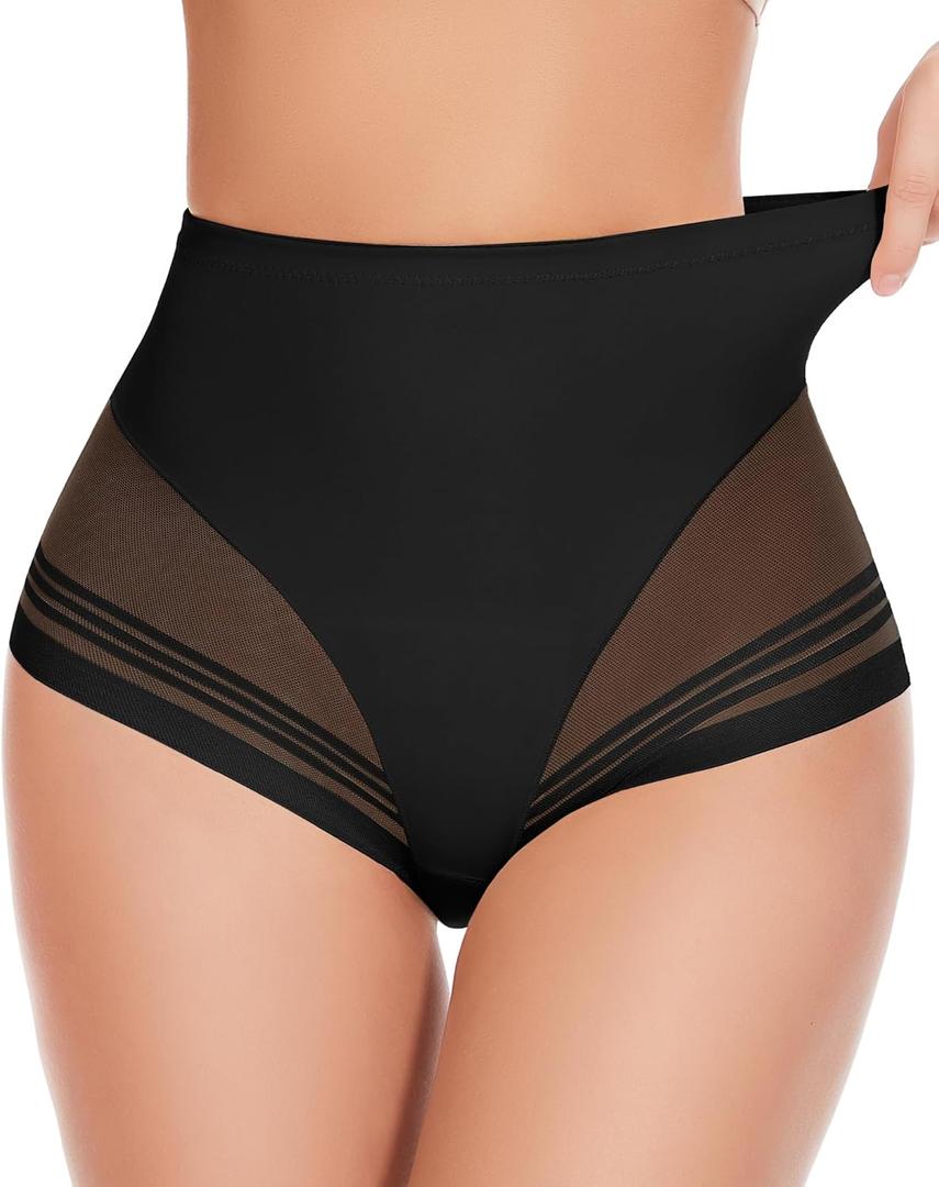 Shapewear Tummy Control Underwear - Low Rise Seamless Control Panties Women's Shaping Briefs for Everyday Wear (Medium, Black)