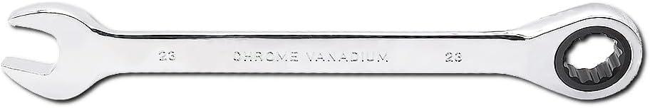 Ratcheting Combination Wrench, 72-Tooth Ratchet, Chrome Vanadium Steel Flexible Ratchet Wrench for Household Garage Projects with Narrow Spaces (23mm)