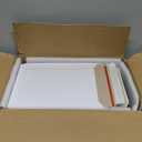 100 Pack 6x8 Rigid Mailers - 550 GSM Thick Self Adhesive Stay Flat Cardboard Envelopes For Shipping Photos, Documents, Collectible Trading Cards (White)