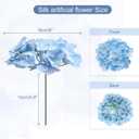 MECCANIXITY Silk Artificial Hydrangea Flowers, Light Blue Artificial Flowers Heads with Stems, Full Hydrangea Flowers for Wedding Centerpieces, Party Decoration 30 Set