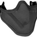 Toys+ Airsoft Half Face Mask Black Striker Mask