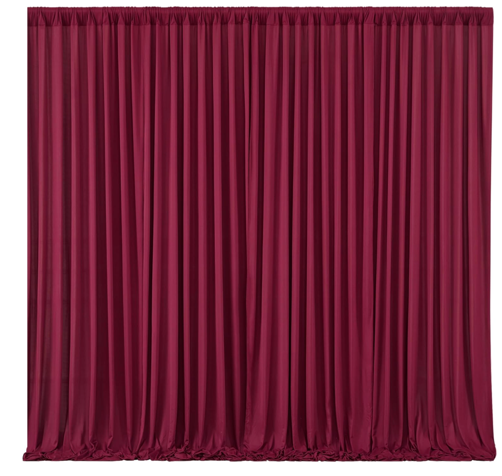 Beige Backdrop Curtains-Wrinkle-Free Polyester Photography Drapes Party Curtain Background for Baby Shower Wedding Decorations- 8 X10FT (Beige) (W4' x H10'(2 panels))