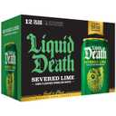Liquid Death Soda-Flavored Sparkling Water - Severed Lime (Classic Lime Soda), Less Sugar*, Huge Flavor, No Caffeine, No Artificial Sweeteners, 12 Fl Oz (Pack of 12)