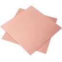 2 Pieces 99.9% Pure Copper Sheet, 6" x 6",18 Gauge(1mm) Thickness, Film Attached Copper Plate, Great for Jewelry, Crafts, modelers
