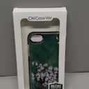 ChiCaseVer for iPhone 7/ 8/ SE Case, Vintage Cat & Floral Art on Green Design Pattern Aesthetics, Military-Grade Drop Protection, Artistic Slim TPU Protective Cover with Camera Protection for Women Girls