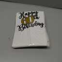 16 x 60th Birthday Cake Topper for Men & Women, Black and Gold Party Decorations, One Size