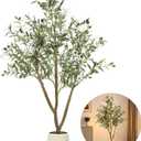 5FT Olive Trees Artificial Indoor with Lights, Realistic Faux Olive Plant