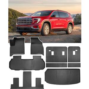 Floor Mats & Cargo Liner for GMC Acadia 2024 2025 (Only for 7 Seats Captain's Chairs), All-Weather Full Set Floor Mats & Cargo Liner with Backrest Mat for GMC Acadia Accessories 2024 2025 Floor Mats & Cargo Liner for GMC Acadia 2024 2025 (Only for 7 Seats Captain's Chairs), All-Weather Full Set Floor Mats & Cargo Liner with Backrest Mat for GMC Acadia Accessories 2024 2025