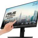 ASUS 24" 1080P Multi-Touch Monitor (BE24ECSBT) - Full HD, IPS, 10-Point Touch, IPS, Eye Care, USB-C with Power Delivery, HDMI, DisplayPort Daisy Chain, Height Adjustable, VESA Wall Mountable