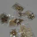 8 Pack Vintage Hair Side Combs for Women Decorative, INLAZYTIM Retro Gold Pearl Rhinestone Metal Hair Comb Clips with Teeth Grip Crystal Bridal Hair Piece Pins for Wedding Accessories