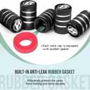 5pcs tire Valve stem caps, Metal auto tire Protective Valve Cap, for Hyundai Elantra Sonata Tucson Santa Fe Genesis Equus Azella All Models Wheel Cap,Car Tyre PartsXD-Black