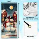 Christmas Snowman Decorations Door Cover,Winter Christmas Xmas Snowman Door Covers Doorway Banners Photography Backdrop Decor for Indoor Outdoor Winter Holiday,35x79 Inch