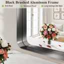 Arched Bathroom Mirror, 30"x40" Black Mirror for Wall Mounted Vanity Mirror for Over Sink with Tempered Glass, Aluminum Alloy Deep Frame, Farmhouse for Bedroom, Entryway, Living Room